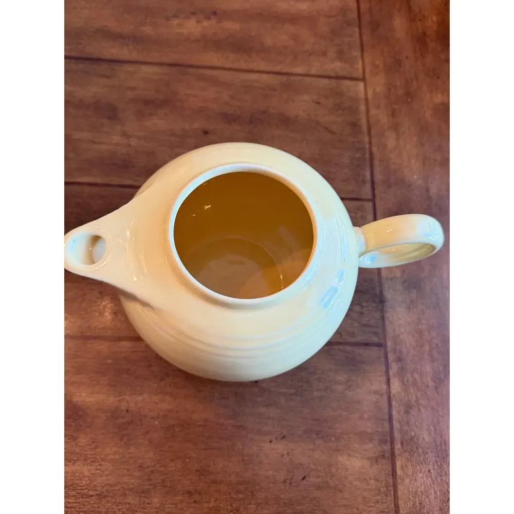 fiesta sunflower covered teapot with lid yellow homer laughlin retired